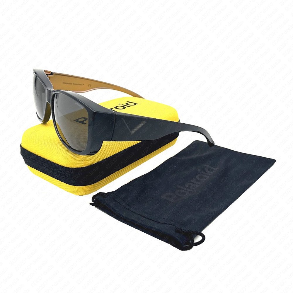 Polaroid Women's P8300 07KY-Y2 61mm Black Purple Sunglasses